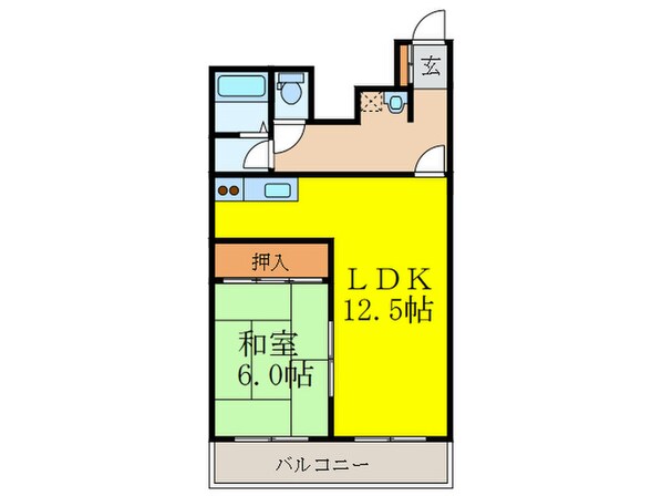 シャト－中尾の物件間取画像